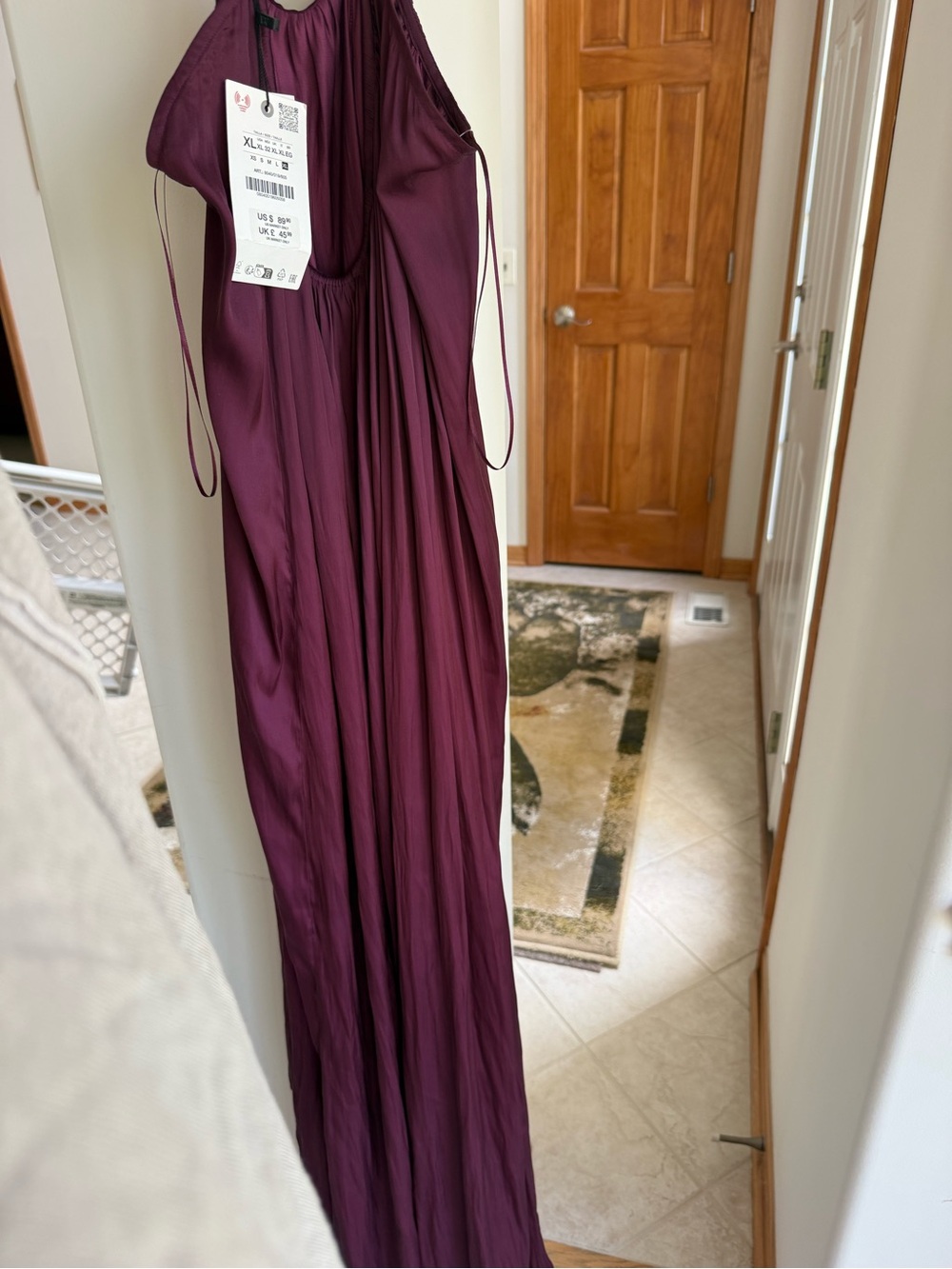 Zara Halter Maxi Dress in Burgundy - Picture 5 of 6